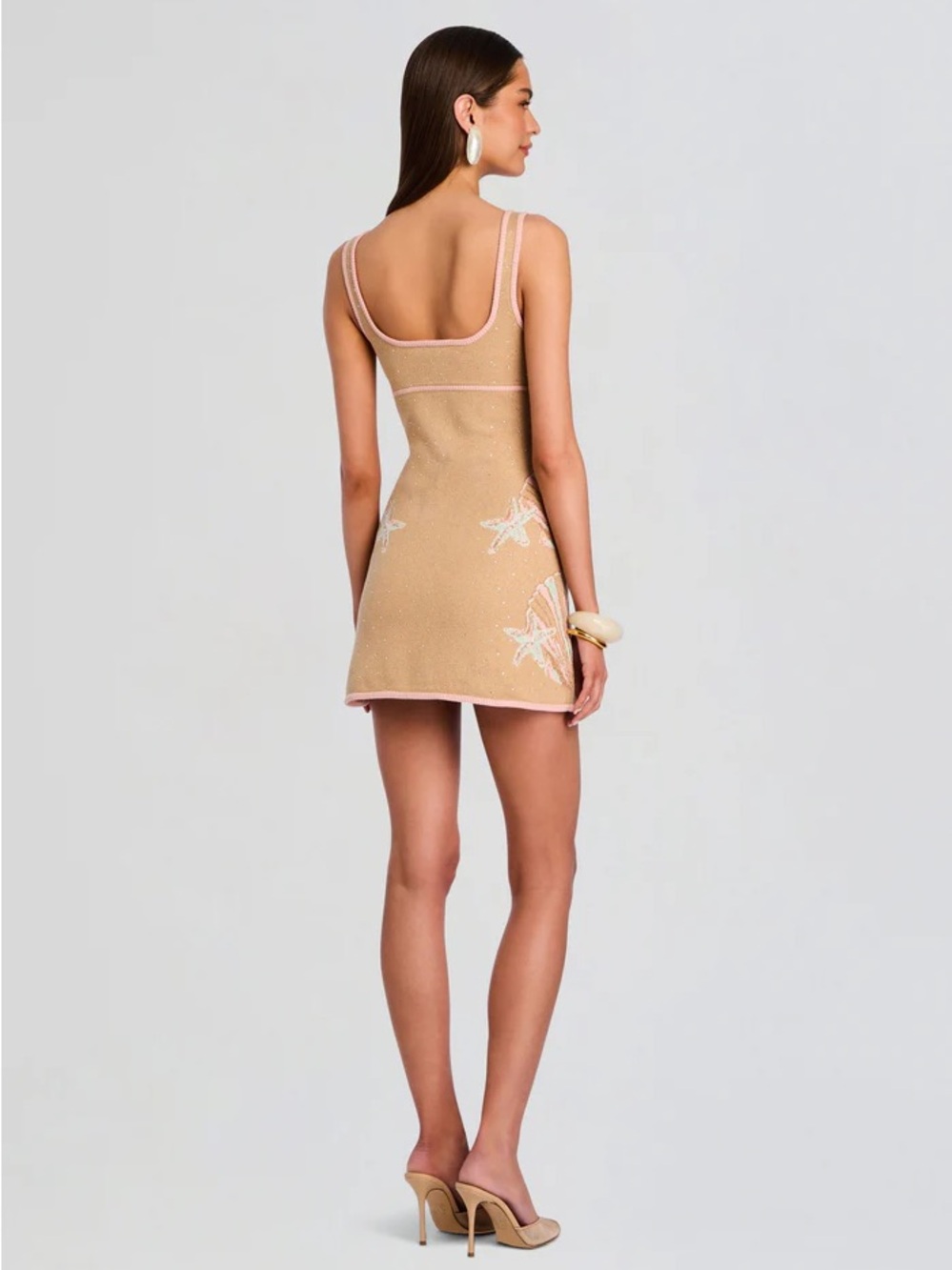 Retrofete Kensington Metallic Knit Dress Sea Shell Print & Rhinestone Motif - Picture 7 of 7